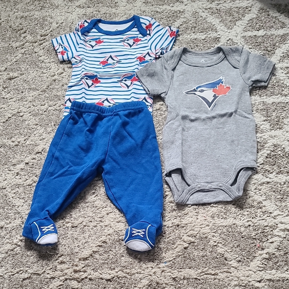 2 for $25 - Snugabye Unisex Infant 0-3m 3-Piece Blue Jays Set
